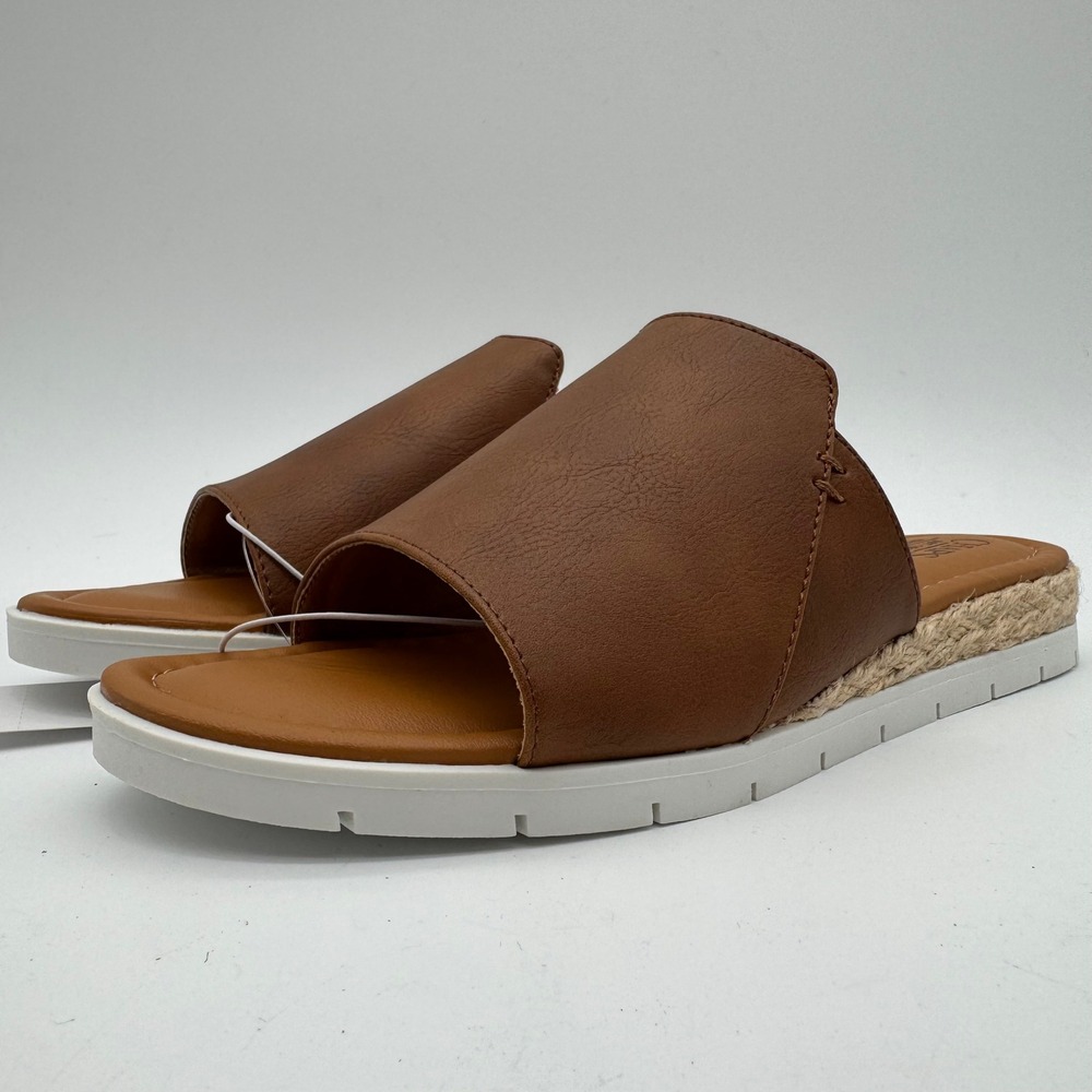 Chaps Nerissa Tan Slide Sandals Women's Size 8 Casual Comfort Summer New
